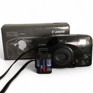 Canon Sure Shot Zoom S AF 38-60mm 35mm Film Camera Black Tested New Battery